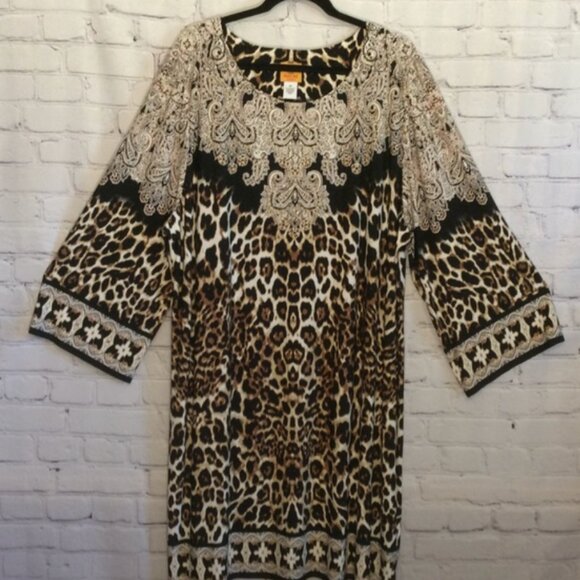 Ruby Rd. Women’s Dress Size 3x Shift Leopard Print - Picture 1 of 6